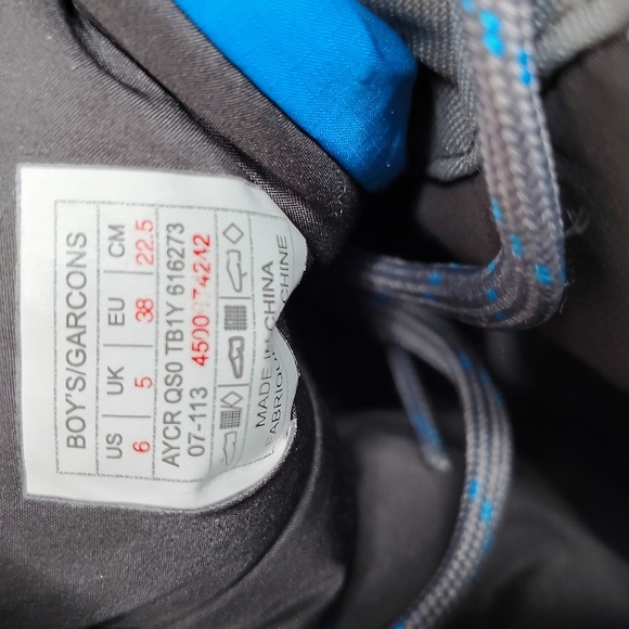 The North Face Boots Boys Blue Gray Primaloft Nuptse Insulated Snow Winter - Picture 8 of 10